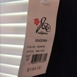 Joie Isadora Linen Pants in Navy Blue